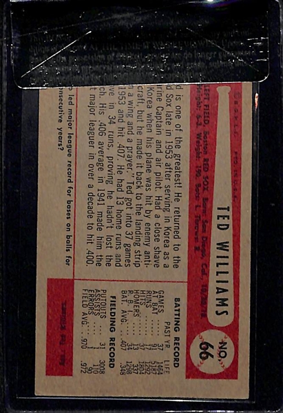 1954 Bowman Ted Williams Card BVG 2.0