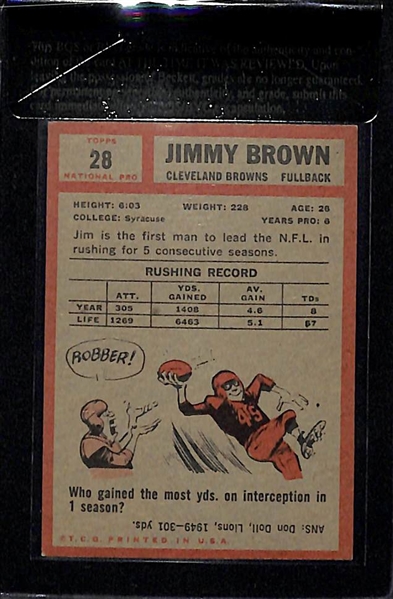 1962 Topps Jim Brown Card BVG 6.5