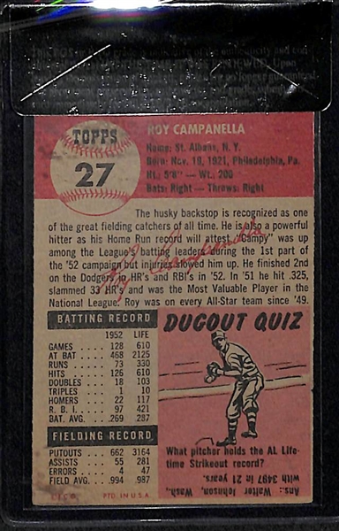 1953 Topps Roy Campanella Card BVG 4.5