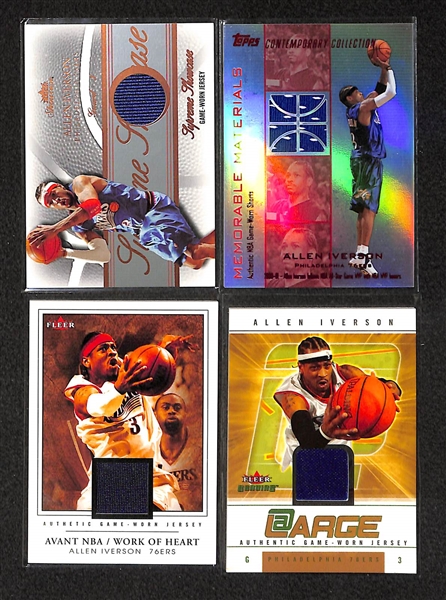 Lot Of 21 Allen Iverson Relic Cards