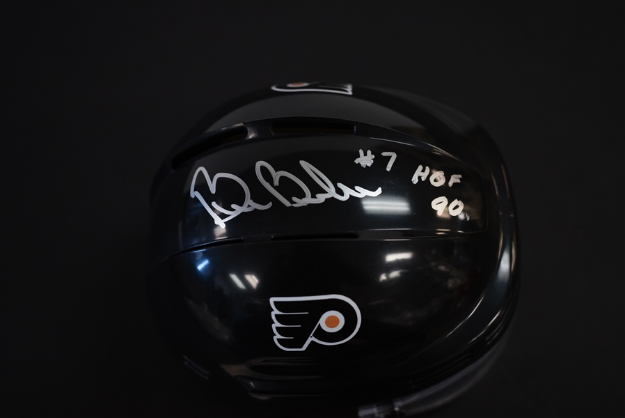 Bill Barber Signed & Inscribed Mini Helmet - JSA