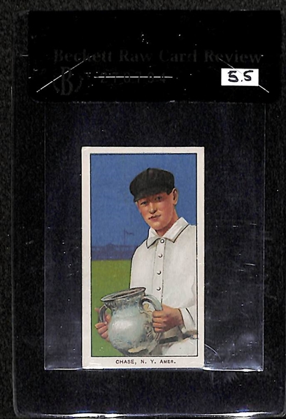 1909-11 T206  Hal Chase - Holding Trophy - Piedmont Back - BVG 5.5 - Factory No. 25
