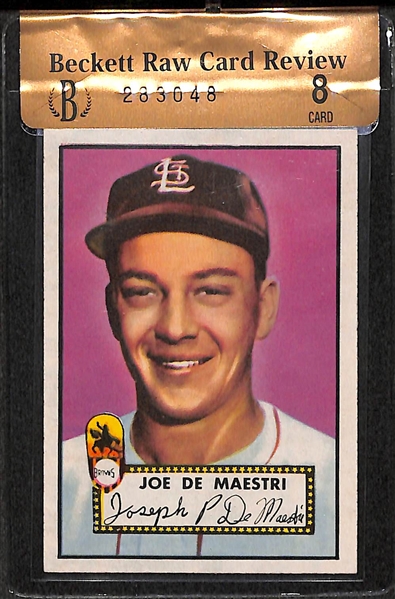 1952 Topps Joe DeMaestri #286 Short Print Rookie Card - BVG 8.0