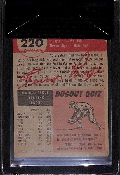 1953 Topps Satchell Paige #220 Card - BVG 2.5