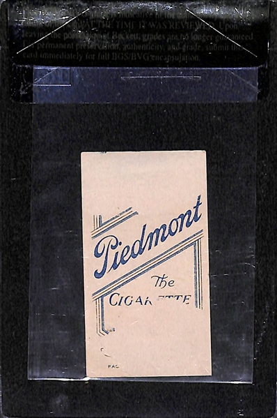 1909-11 T206 Walter Johnson - Hands At Chest - Piedmont Back - BVG 1.0