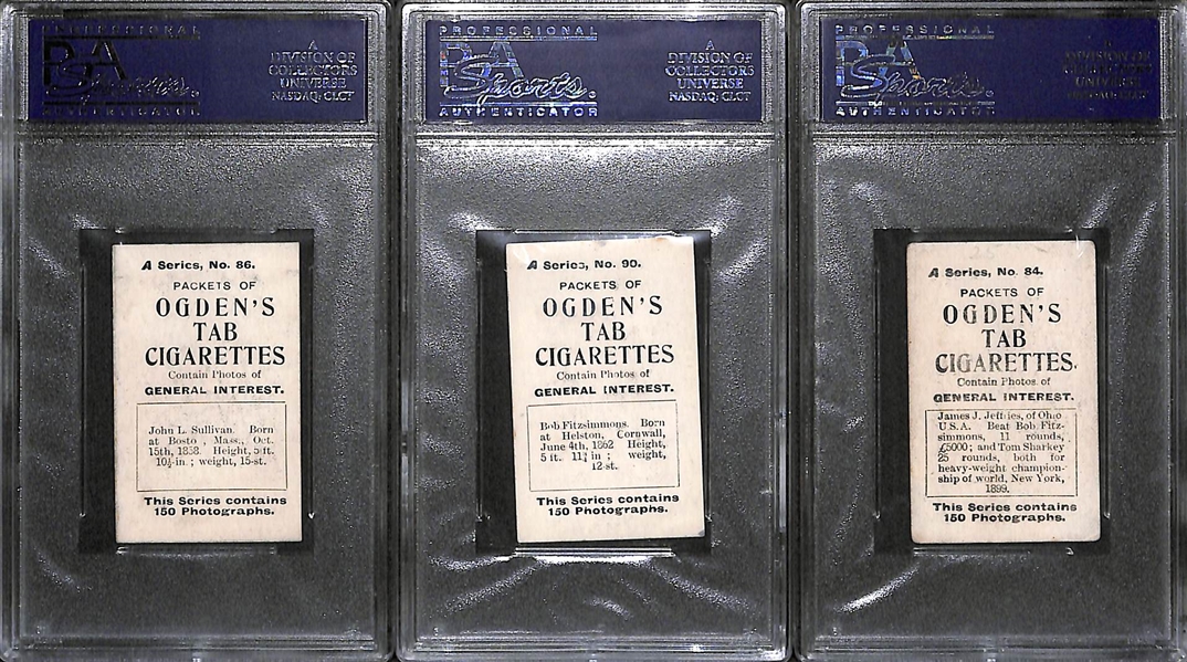 Lot of 3 - 1901 Ogden's Ltd Tabs - General Interest Series A - PSA Authentic