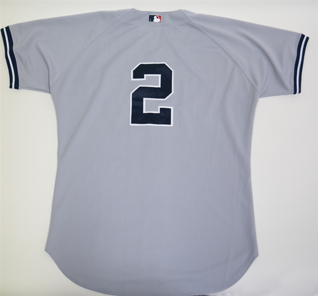 Derek Jeter Game Worn/Used 2002 Yankees Road Jersey - Mears LOA
