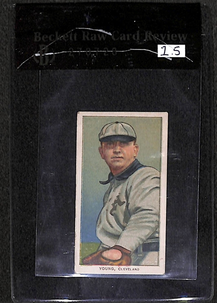 1909-11 T206 Cy Young - Gove Shows - Piedmont Back - BVG 1.5 - Factory No 25 - HOF