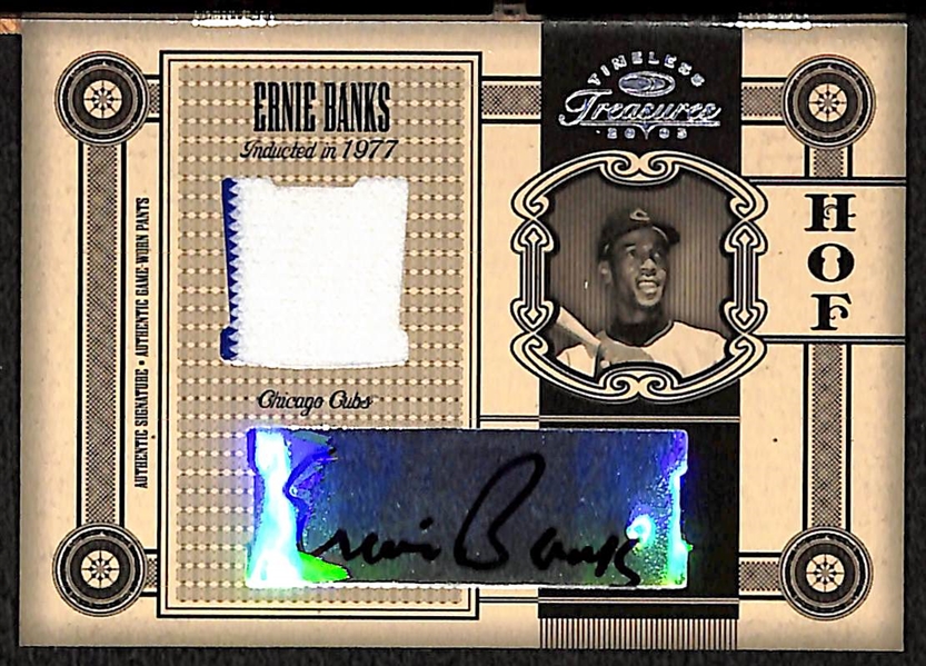 2005 Donruss Timeless Treasures Ernie Banks Autograph/Jersey Card #1/5 