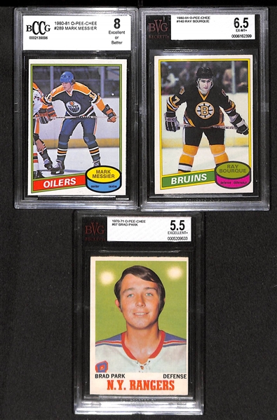 Lot Of 3 Hockey Graded Stars Rookie Cards w. Mark Messier