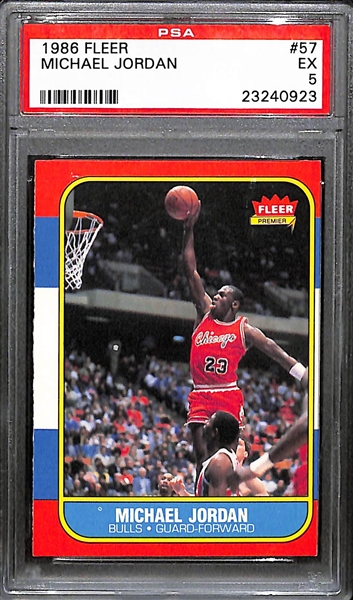1986-87 Fleer Michael Jordan Rookie Card PSA 5