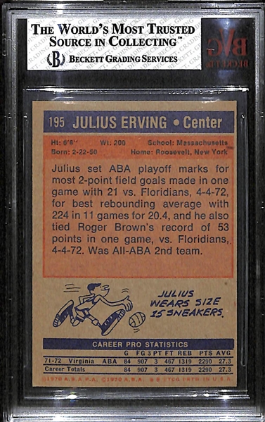 1972/73 Topps #195 Julius Erving - BVG 5.5 EX+
