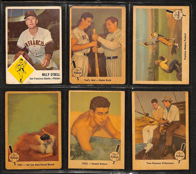 Lot of 33 1963 Fleer & 1959 Ted Williams Fleer Baseball Cards 