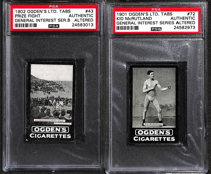Lot Of 6 1909 Ogden's Boxing Cards PSA Altered w. Sullivan