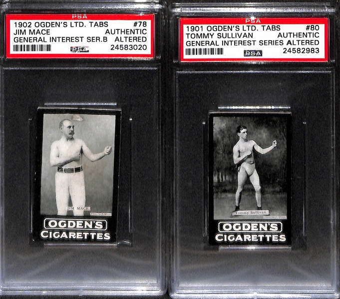Lot Of 6 1909 Ogden's Boxing Cards PSA Altered w. Sullivan