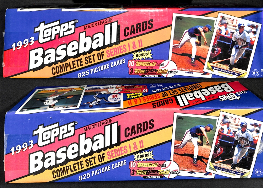 Lot of 2 - 1993 Topps Complete Baseball Card Sets w. Jeter Rookie Cards