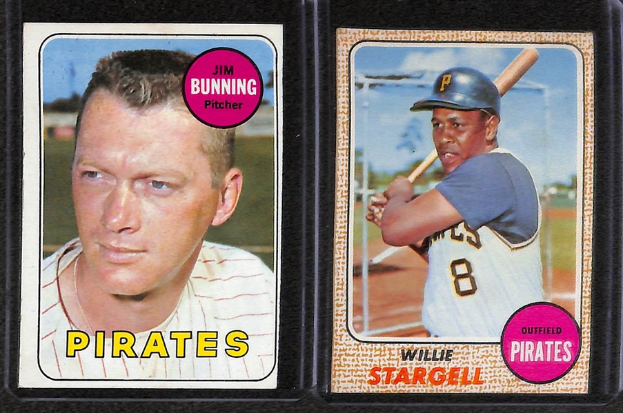 Lot of 135 Pittsburgh Pirates Topps Baseball Cards from 1959-1969