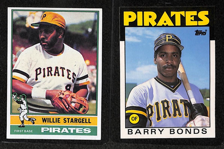Lot of 500+ Pittsburgh Pirates Topps Baseball Cards from 1970-1994