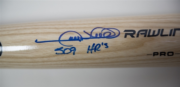 Gary Sheffield Signed & Inscribed Rawlings Baseball Bat - Leaf
