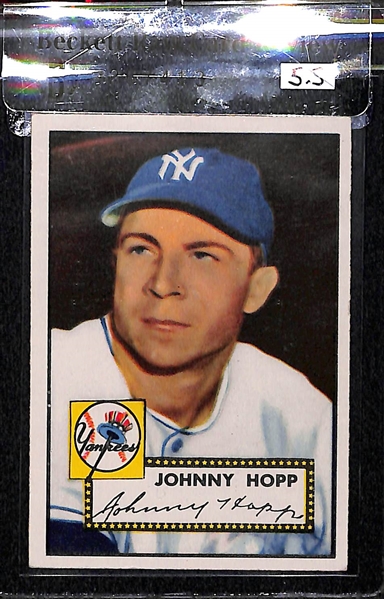 Lot of 2 - 1952 Topps Johnny Hopp #214 & Pat Mullin #275 - Both BVG 5.5