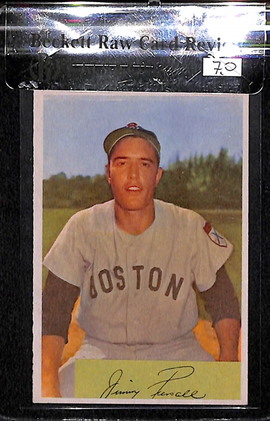 Lot of 2 - 1954 Bowman Jim Piersall #66 & #210 Cards - BVG 7.0 & 4.0