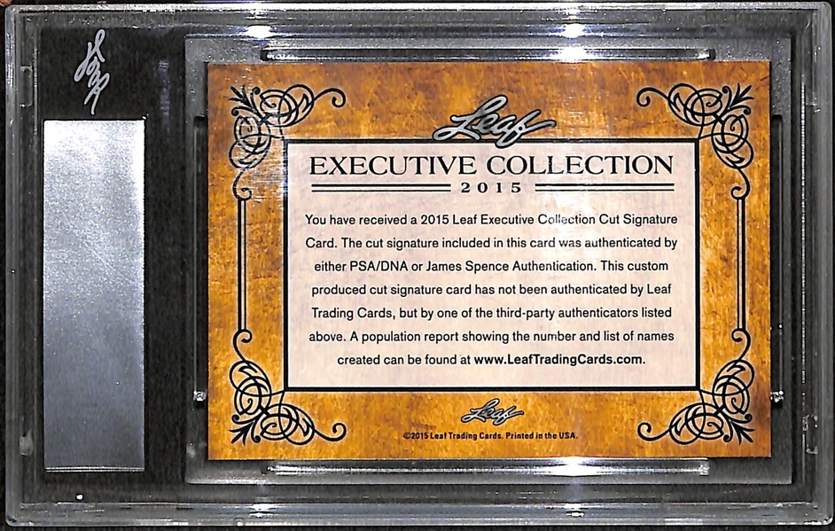 2015 Leaf Executive Collection Nellie Fox #1/1 Cut Autograph Card