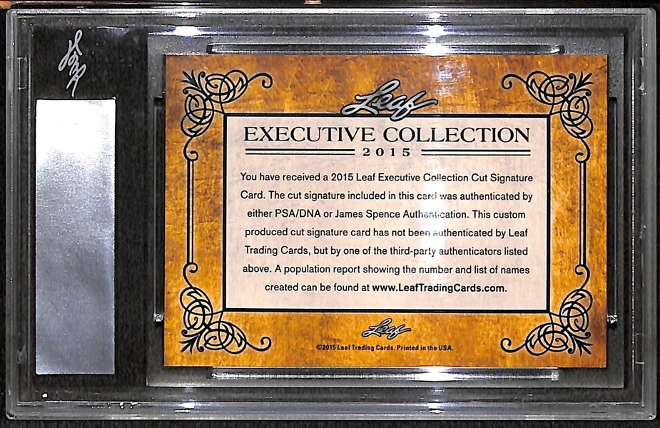 2015 Leaf Executive Collection 1950s Brooklyn Dodgers signed card (Bruce Edwards - Mike McCormick - John Jorgensen) #ed 1/1 Cut Autograph Card