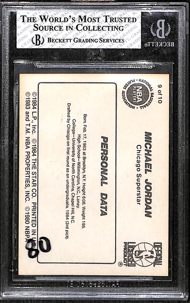 1986 Star #9 Michael Jordan Card BVG 7.5