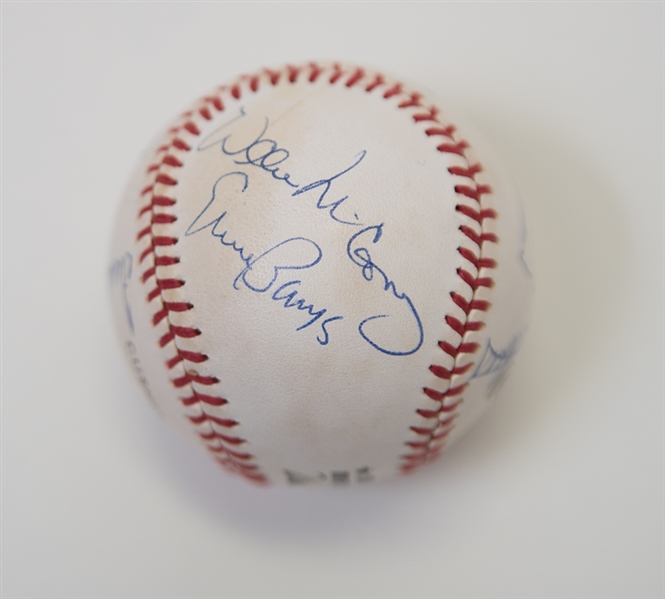 500 Home Run Hitters Autographed Baseball w/ Mantle - JSA LOA