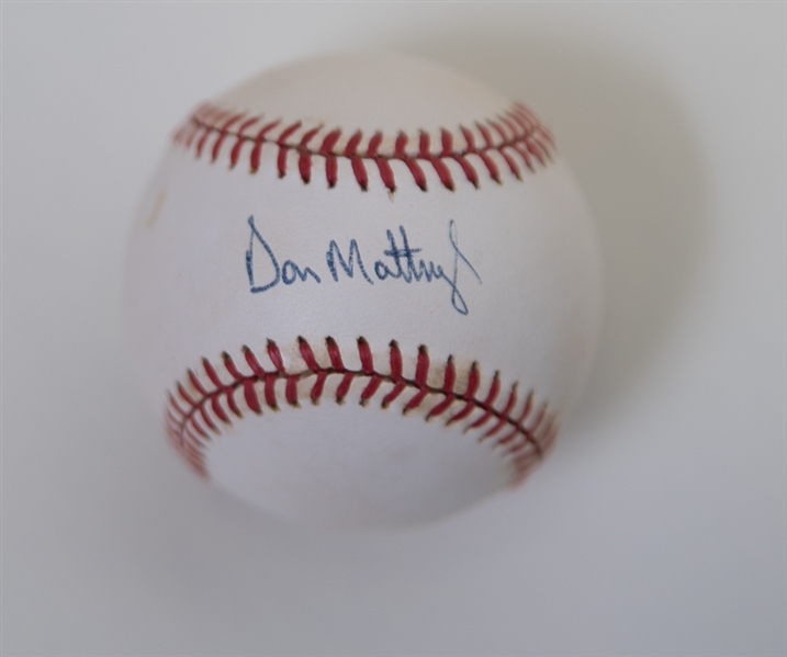 Alex Rodriguez & Don Mattingly Signed Baseballs - JSA