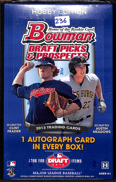2013 Bowman Draft Baseball Hobby Box - Sealed