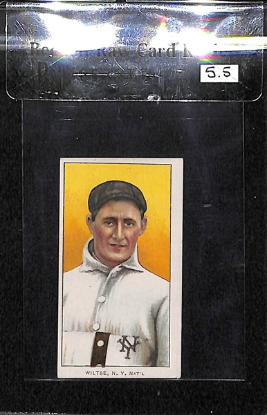 1909-11 T206 Hooks Wiltse - Portrait with Cap - Piedmont Back - BVG 5.5