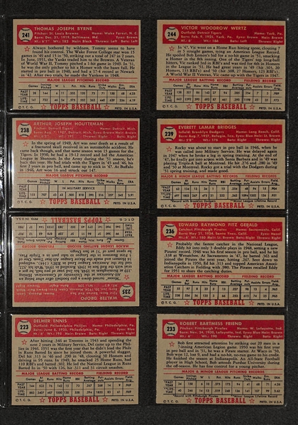 Lot Of 8 1952 Topps Baseball Cards w/ Bob Friend