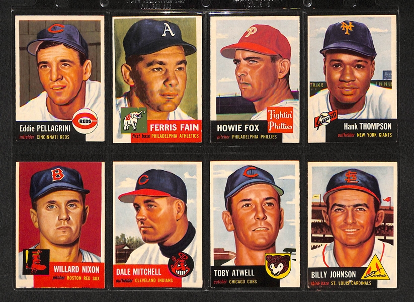 Lot Of 16 1953 Topps Baseball Cards w/ Hank Thompson