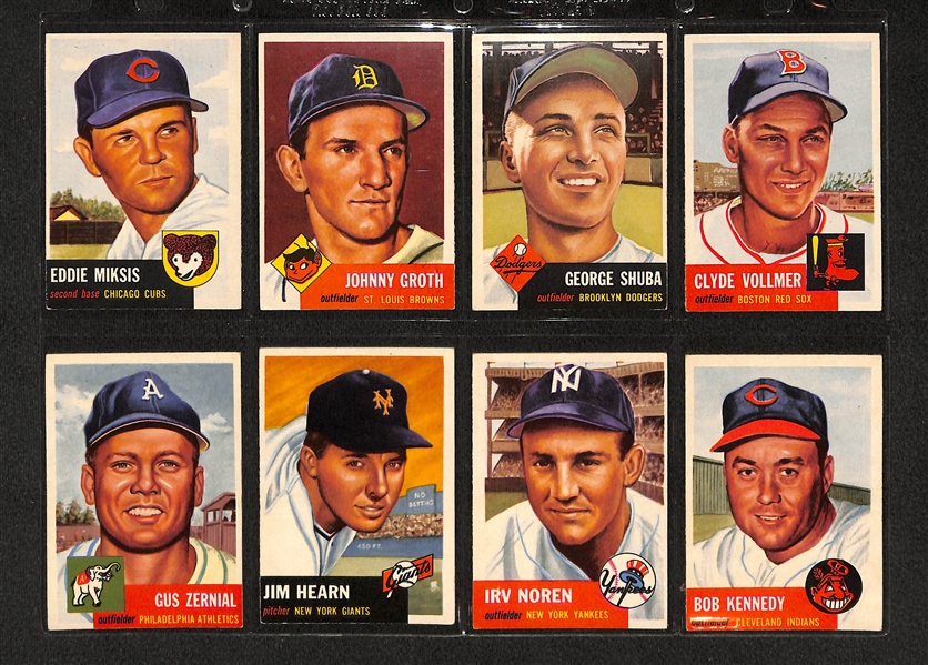 Lot Of 16 1953 Topps Baseball Cards w/ Hank Thompson