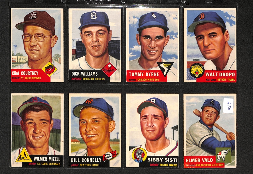 Lot Of 16 1953 Topps Baseball Cards w/ Walt Dropo