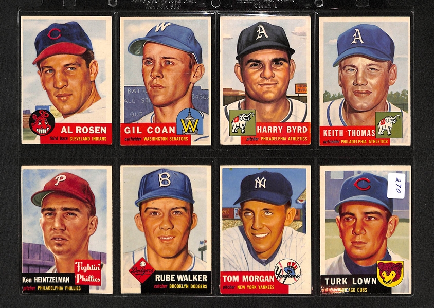 Lot Of 16 1953 Topps Baseball Cards w/ Walt Dropo