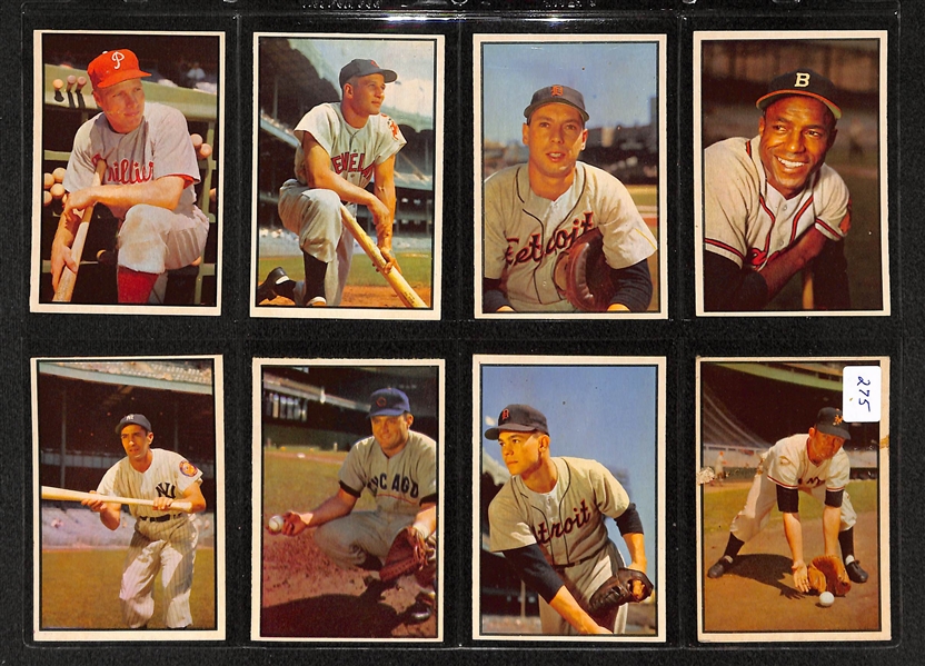 Lot Of 15 1953 Bowman Baseball Cards w/ Richie Ashburn & Phil Rizzuto
