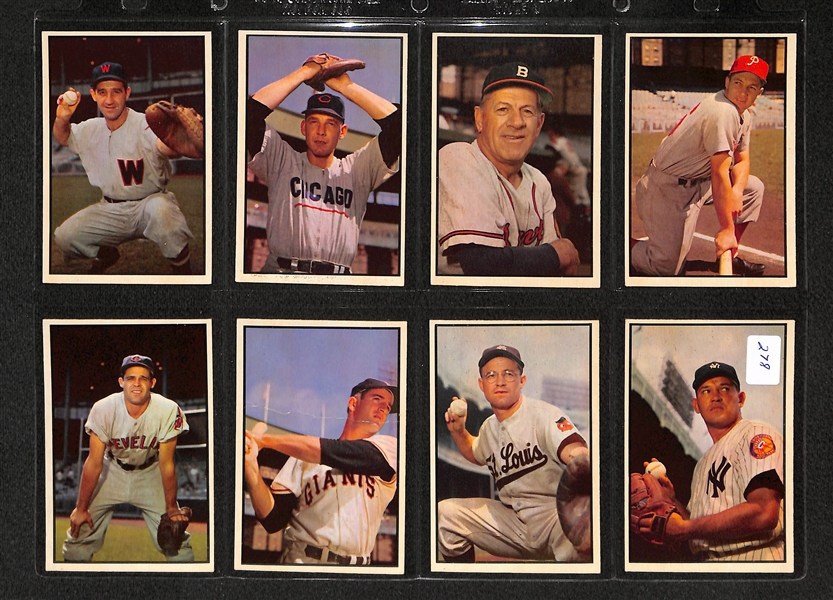 Lot Of 16 1953 Bowman Baseball Cards w/ Ralph Kiner & Carl Furillo