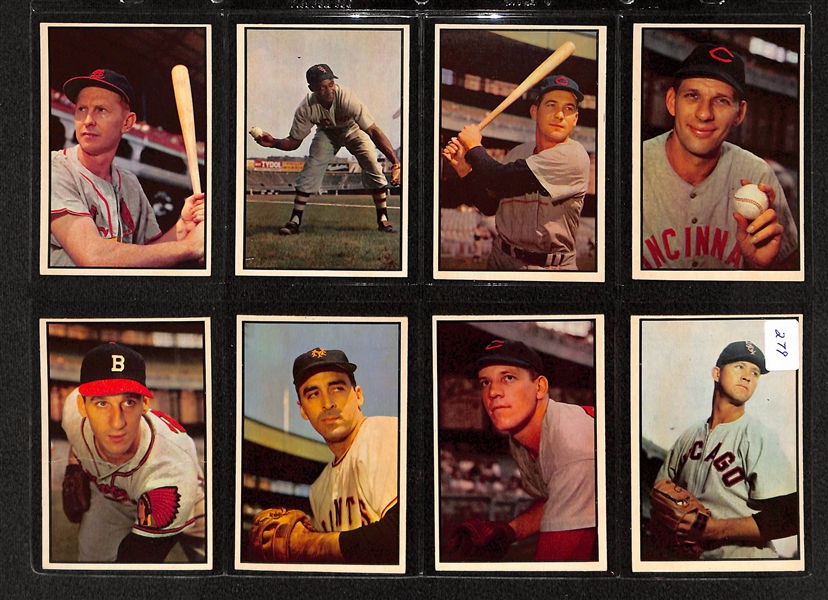 Lot Of 16 1953 Bowman Baseball Cards w/ Warren Spahn