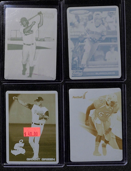 Lot Of 14 - #1/1 Mixed Sports Printing Plate Cards 
