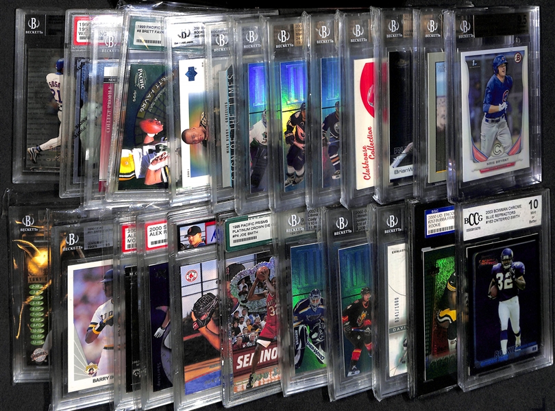 Lot Of Mixed Sports Graded Star & Rookie Cards w. Kris Bryant RC BGS 9.5
