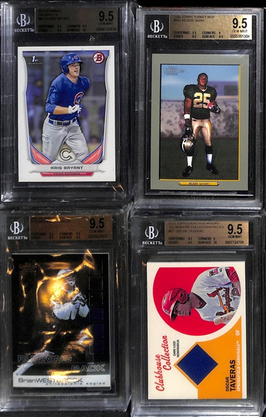 Lot Of Mixed Sports Graded Star & Rookie Cards w. Kris Bryant RC BGS 9.5