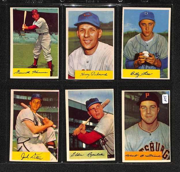 Lot Of 22 1954 Bowman Baseball Cards w/ Ralph Kiner