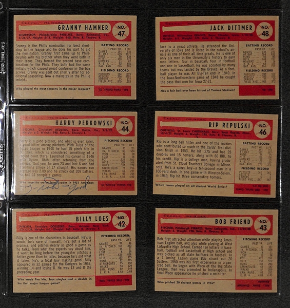 Lot Of 22 1954 Bowman Baseball Cards w/ Ralph Kiner