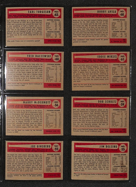 Lot Of 24 1954 Bowman Baseball Cards w/ George Kell & Hoyt Wilhelm