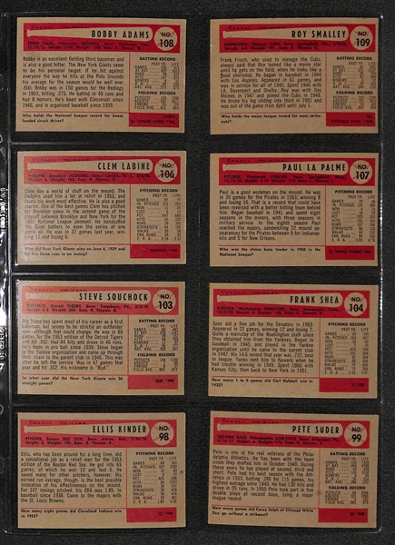 Lot Of 24 1954 Bowman Baseball Cards w/ Larry Doby