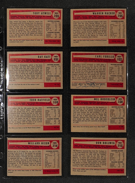 Lot Of 23 1954 Bowman Baseball Cards w/ Early Wynn & Bob Lemon