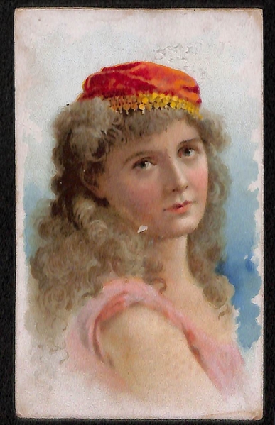 Lot Of 5 Late 1800's Large Cigarette Actress Cards