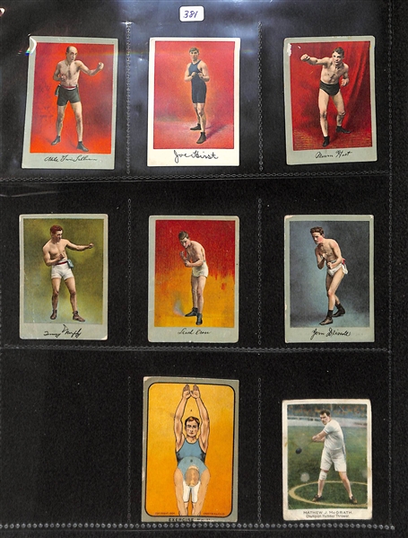 Lot Of 45 Early 1900's Boxers & Athletes Cards w/ Marvin Hart